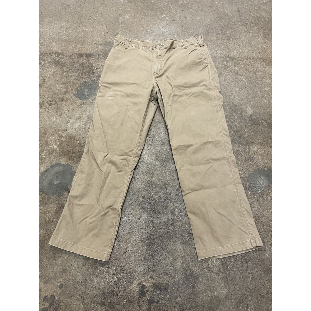 Carhartt Pants Mens 38x30 Beige Relaxed Fit Twill 5-Pocket Work Utility BN0095-M